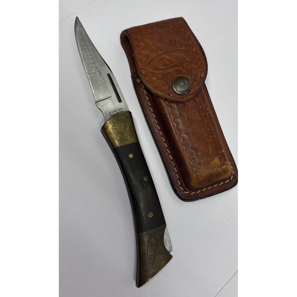 Case folding knife - Shark Tooth - P197 L SSP w/ original "case" sheath - Picture 1 of 9